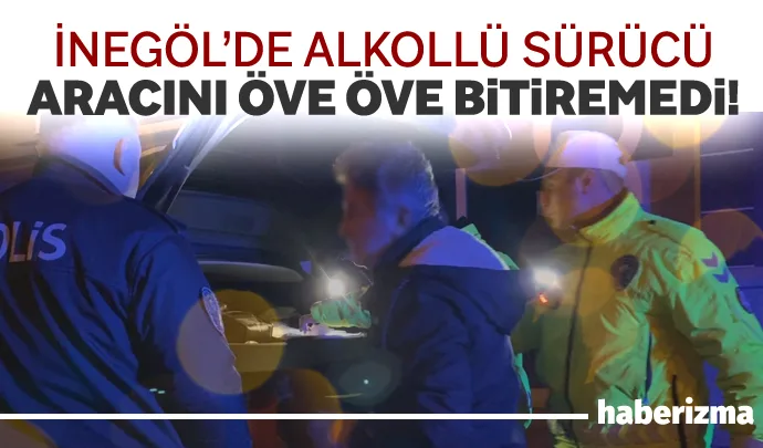 Bursa’nın İnegöl ilçesinde polis ekiplerince durdurulan alkollü sürücü, 1989 model
