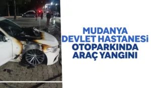 Bursa’nın Mudanya ilçesinde, devlet hastanesi otoparkında park halindeki bir otomobilde