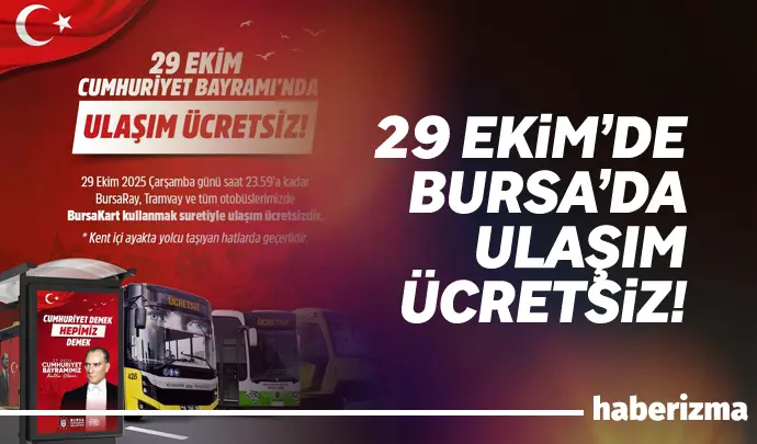 Bursa Büyükşehir Belediyesi, özgürlüğün, bağımsızlığın ve Cumhuriyetin ilanının 102. yıl