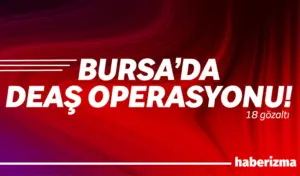 Bursa Emniyet Müdürlüğü Terörle Mücadele Şube Müdürlüğü ekiplerince DEAŞ silahlı