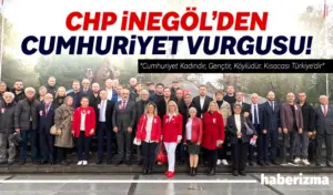 Cumhuriyet’in 102. yılı dolayısıyla açıklama yapan CHP İnegöl İlçe Başkanı