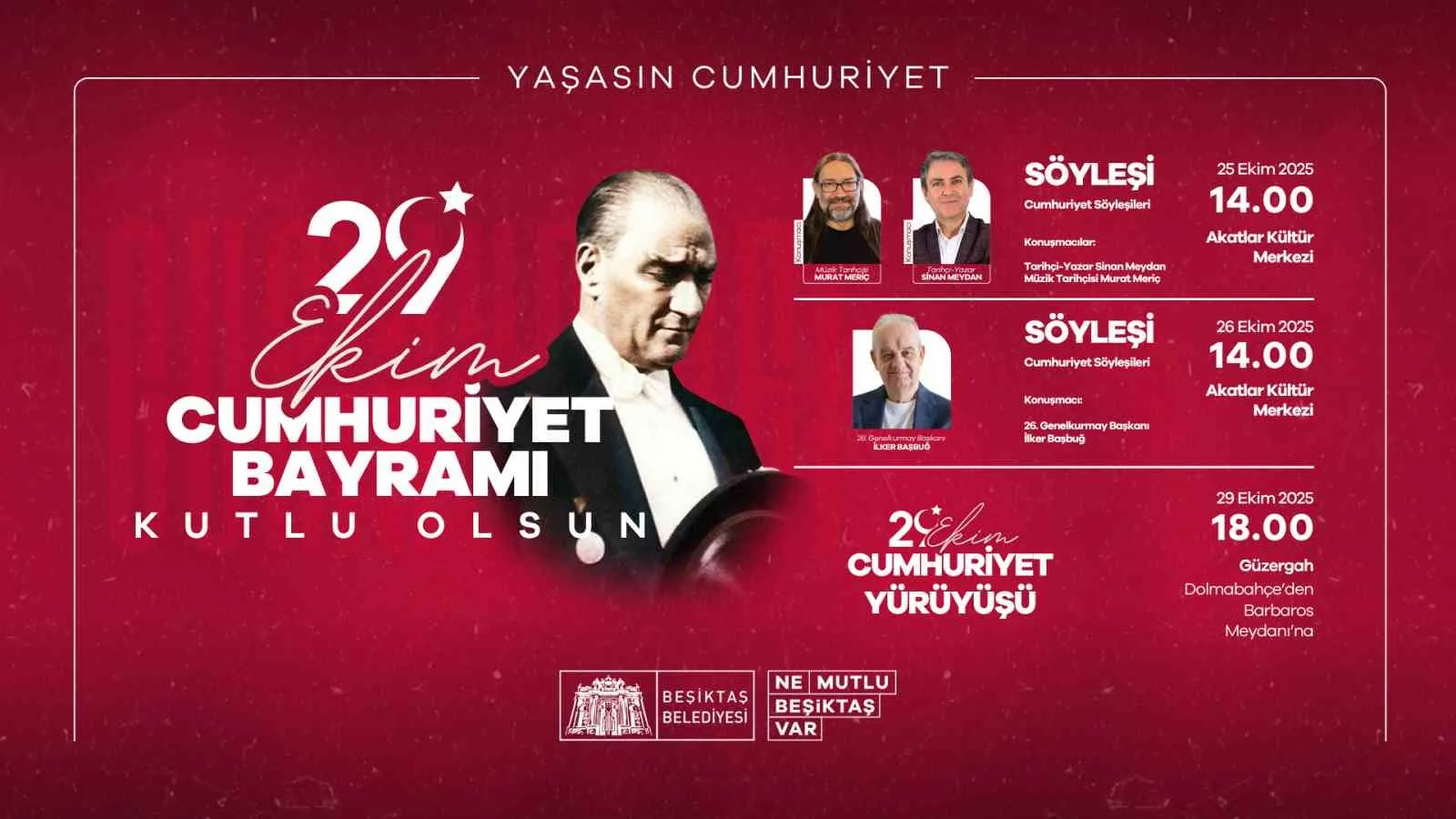 Beşiktaş Belediyesi, 29 Ekim Cumhuriyet Bayramı’nı bir dizi etkinlikle kutlamaya