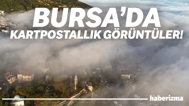Bursa’nın bulutlar arasındaki manzarası nefes kesti. Bursa semaları havadan görüntülendi.