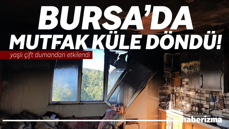 Mudanya ilçesinde iki katlı müstakil bir evin mutfağında çıkan yangın,