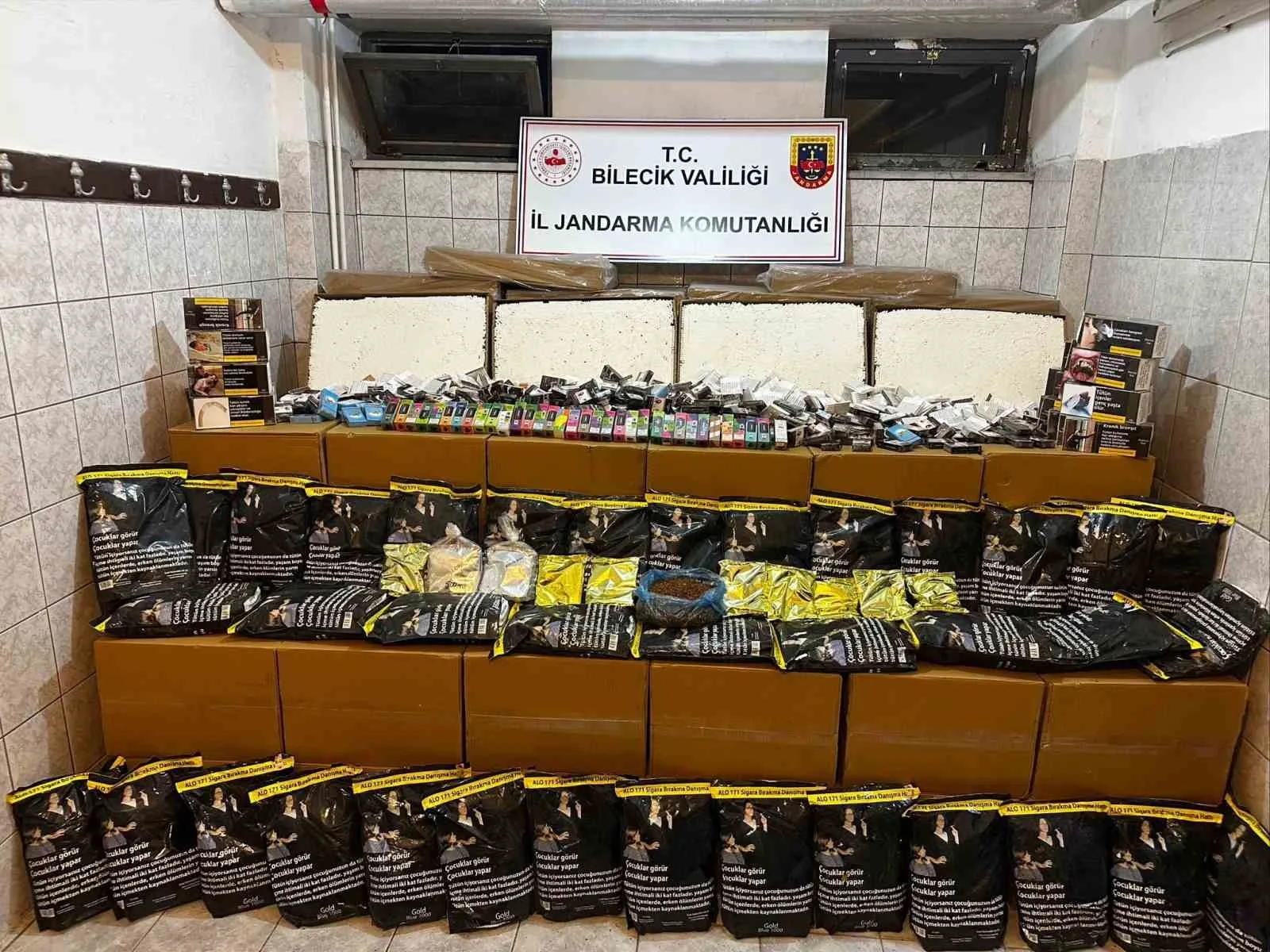 Bilecik’te yapılan bir operasyonda boş ve dolu olmak üzere 570