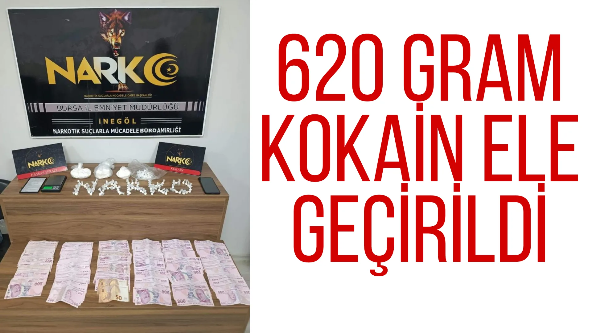 Bursa’nın İnegöl ilçesinde, Bursa Emniyet Müdürlüğü Narkotik Suçlarla Mücadele ekiplerince