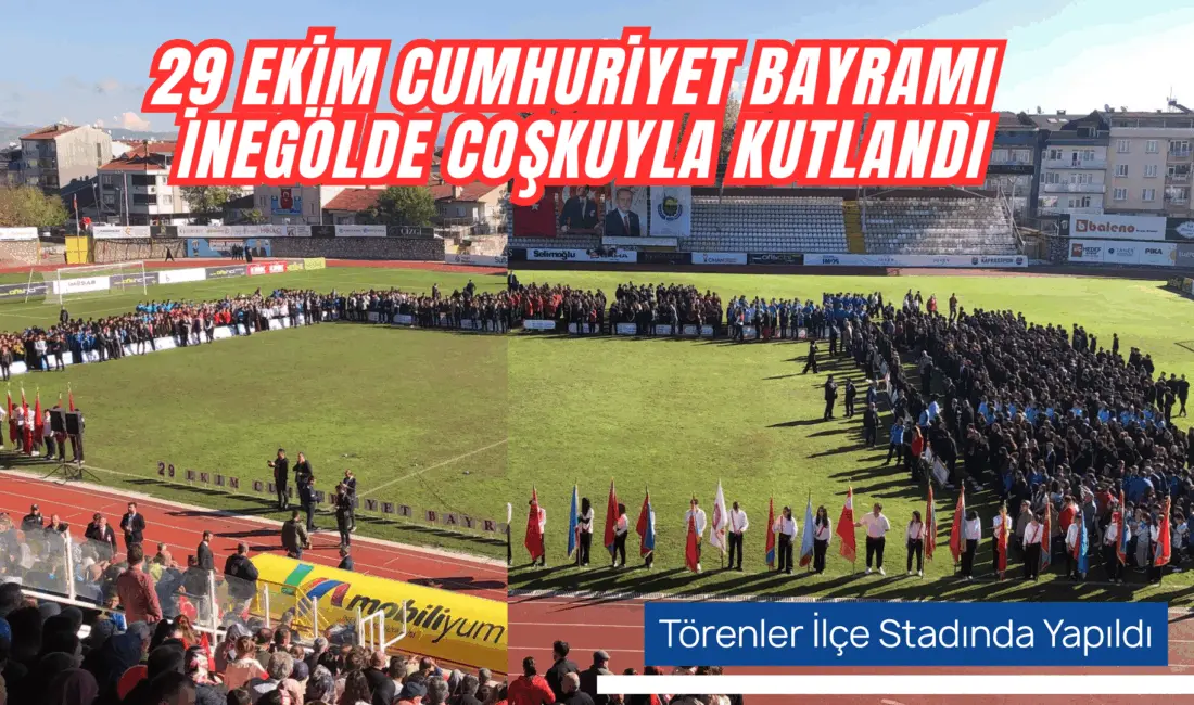 29 Ekim Cumhuriyet Bayramı törenleri bu yıl ilçe stadındaki törenlerle