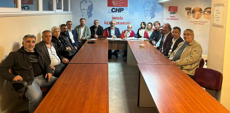 Cumhuriyet Halk Partisi İnegöl İlçe Başkanlığı, haftalık olağan Yönetim Kurulu