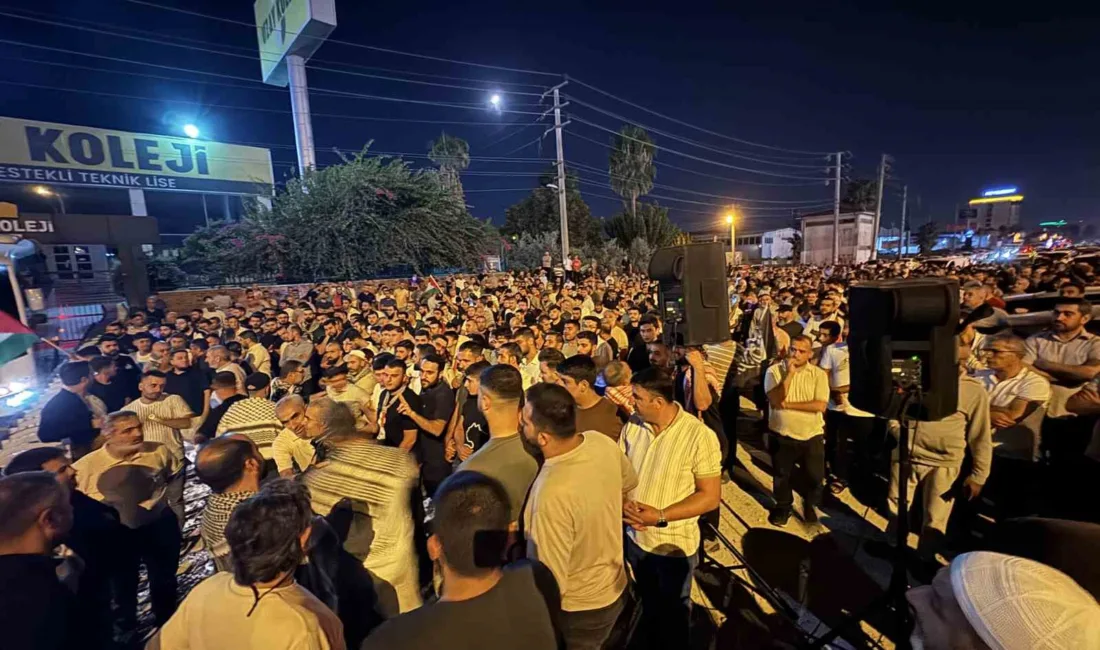 Adana’da, İsrail’in Küresel Sumud Filosu’na yönelik müdahalesi protesto edildi. Kentteki
