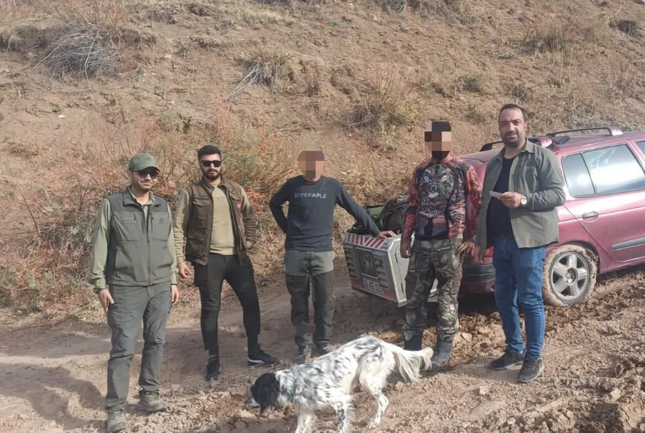 Ağrı’nın Çayır Köyü Genel Avlağı’nda yapılan denetimde, ava kapalı alanda