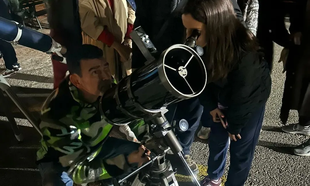 Eskişehir’de Ahmet Sezer Ortaokulu’nda düzenlenen ’Kutup Yıldızım Aile: Gece Gökyüzü