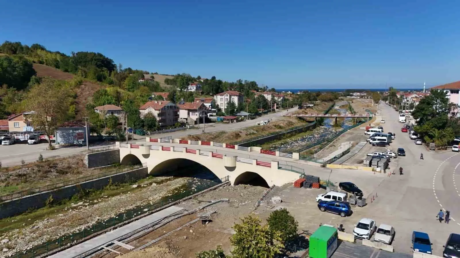 Samsun Büyükşehir Belediyesi tarafından Alaçam ilçesinde yapımı devam eden sedde