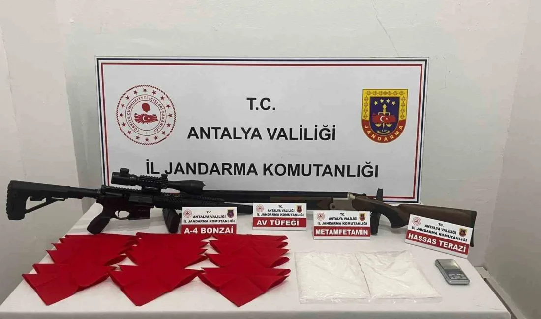 Antalya’da bir eve düzenlenen operasyonda 1 kilo 80 gram metamfetamin