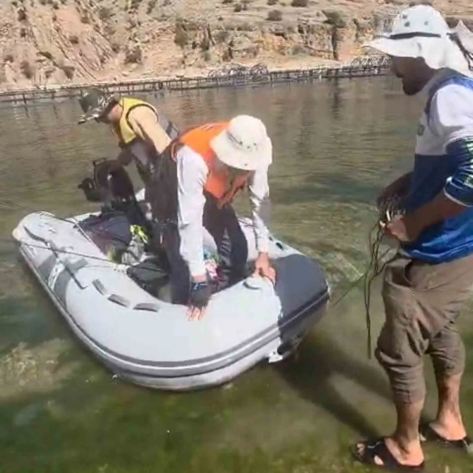 Gaziantep’in Araban ilçesinde bir grup sportif olta balıkçılığı sevdalılarından oluşan