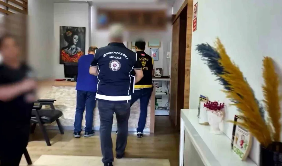 Aydın İl Emniyet Müdürlüğü ekiplerince masaj salonlarına yönelik yapılan denetimlerde,