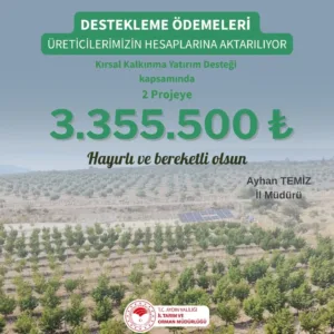 Aydın İl Tarım ve Orman Müdürlüğü, Kırsal Kalkınma Yatırımları Destekleme