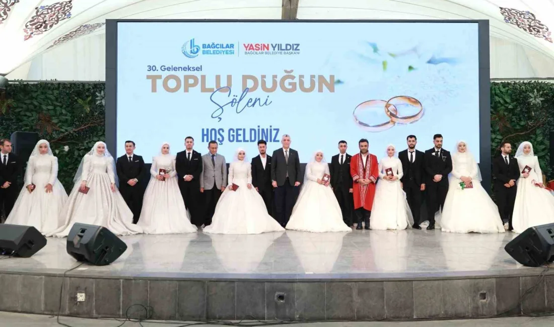 Bağcılar Belediyesi’nce bu sene 30’uncusu düzenlenen toplu düğün şöleninde 8