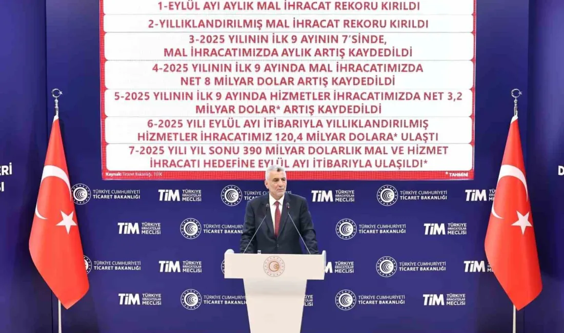 Ticaret Bakanı Ömer Bolat, Eylül ayı dış ticaret verilerine ilişkin,