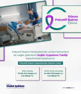 Çalışma ve Sosyal Güvenlik Bakanı Vedat Işıkhan, “Palyatif bakım kapsamında;