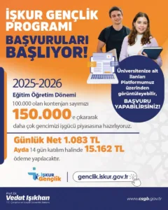 Çalışma ve Sosyal Güvenlik Bakanı Vedat Işıkhan, “İŞKUR Gençlik Programımıza