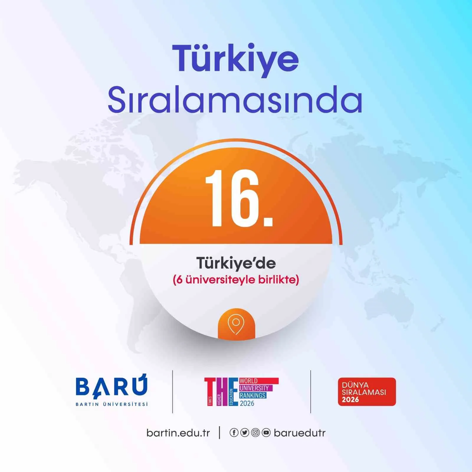 Bartın Üniversitesi (BARÜ) Times Higher Education (THE) “2026 Dünya Üniversite