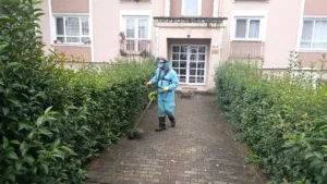 Başiskele’de parklar, yürüyüş yolları ve yol kenarları yabani otlardan temizlenerek
