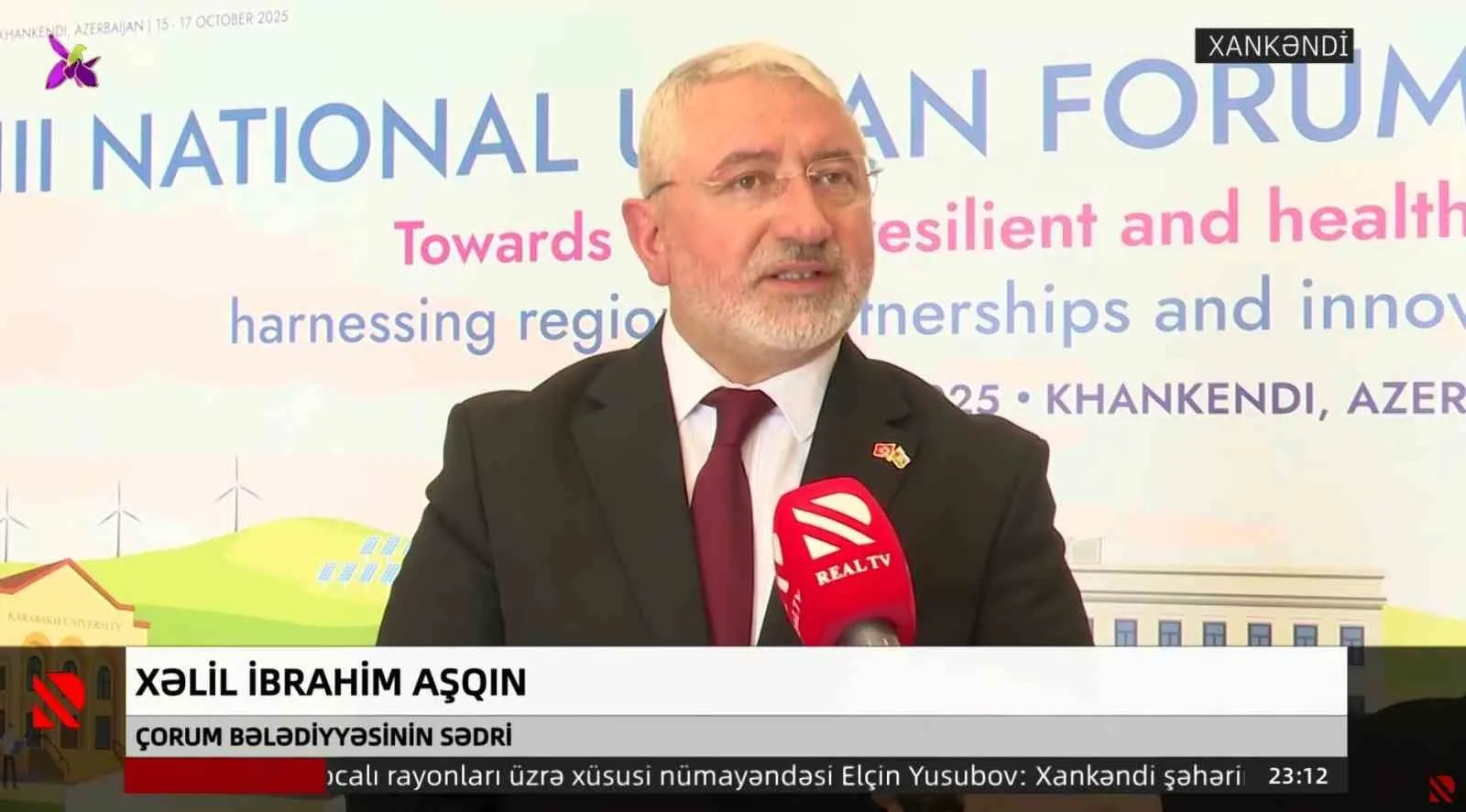 Çorum Belediye Başkanı Halil İbrahim Aşgın, Azerbaycan’ın Hankendi şehrinde 64