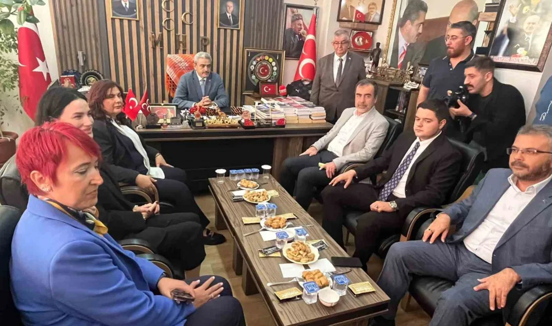 MHP Aydın İl Başkanlığına iade-i ziyarette bulunan Başkan Çerçioğlu, tek