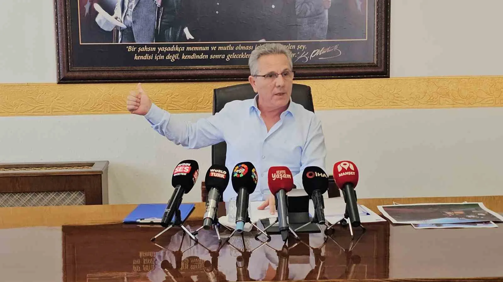 Aydın’ın Nazilli ilçesindeki ‘Millet Bahçesi’ tartışmasına ilişkin açıklama yapan Nazilli