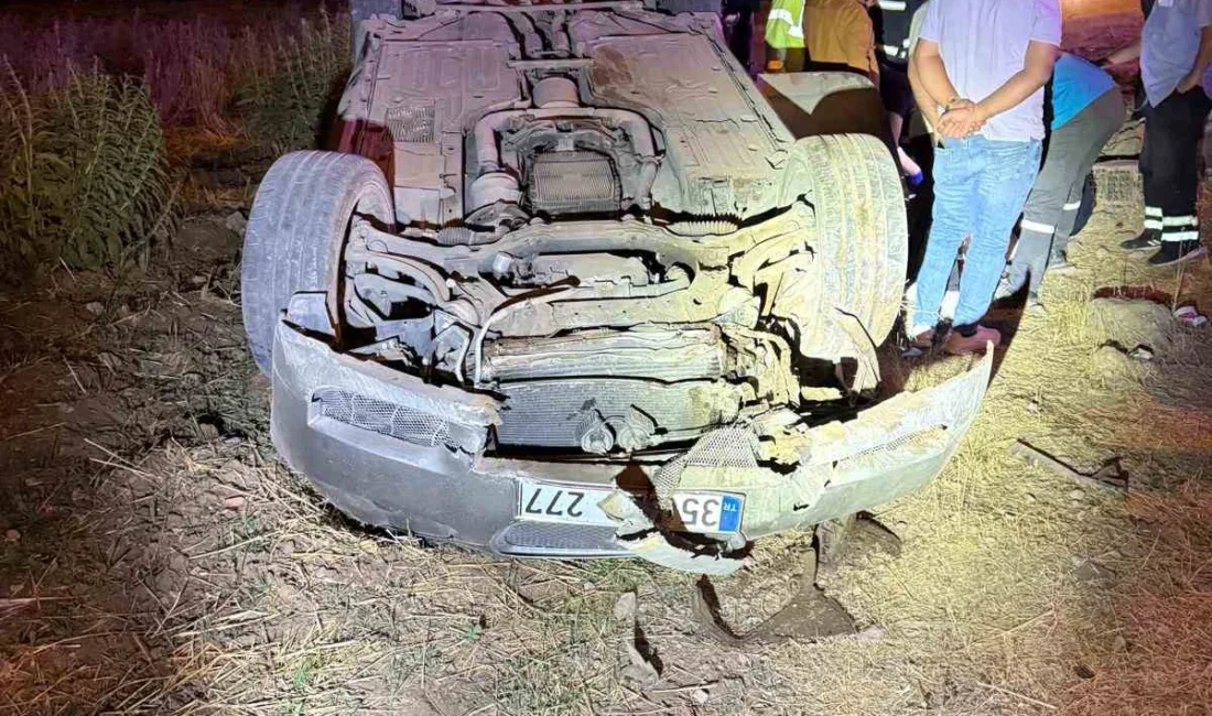 Batman’da sürücüsünün direksiyon hakimiyetini kaybettiği otomobil takla attı. Kazada 1