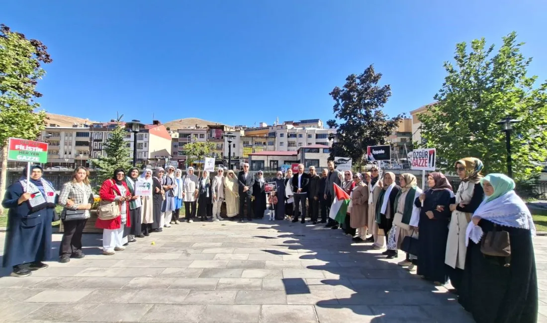 AK Parti Bayburt Kadın Kolları tarafından İsrail’in Gazze’ye yönelik saldırılarını