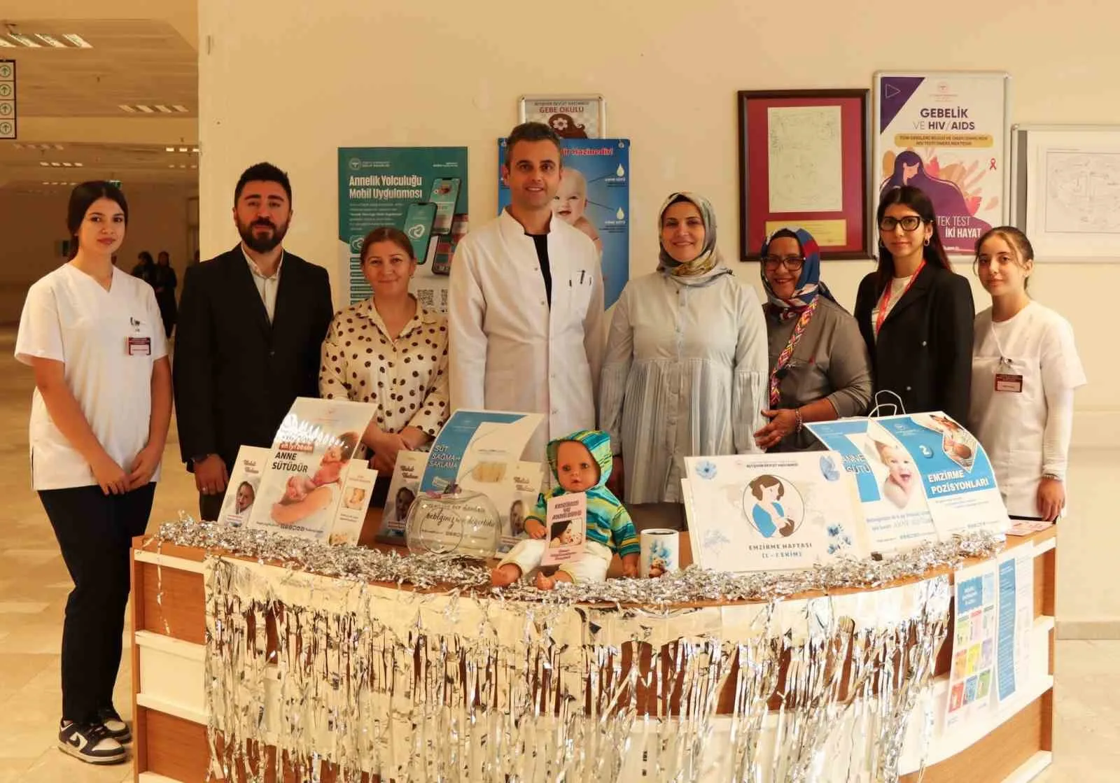 Konya’nın Beyşehir ilçesinde bebek dostu tescili olan devlet hastanesinde düzenlenen