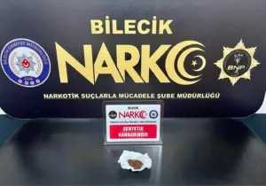 Bilecik’te Narkotik Suçlarla Mücadele Şube Müdürlüğü ekiplerince düzenlenen operasyonda 1