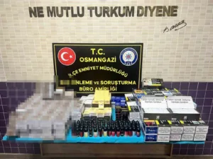 Bursa’nın Osmangazi ilçesinde kaçak tütün mamullerine yönelik düzenlenen operasyonda çok