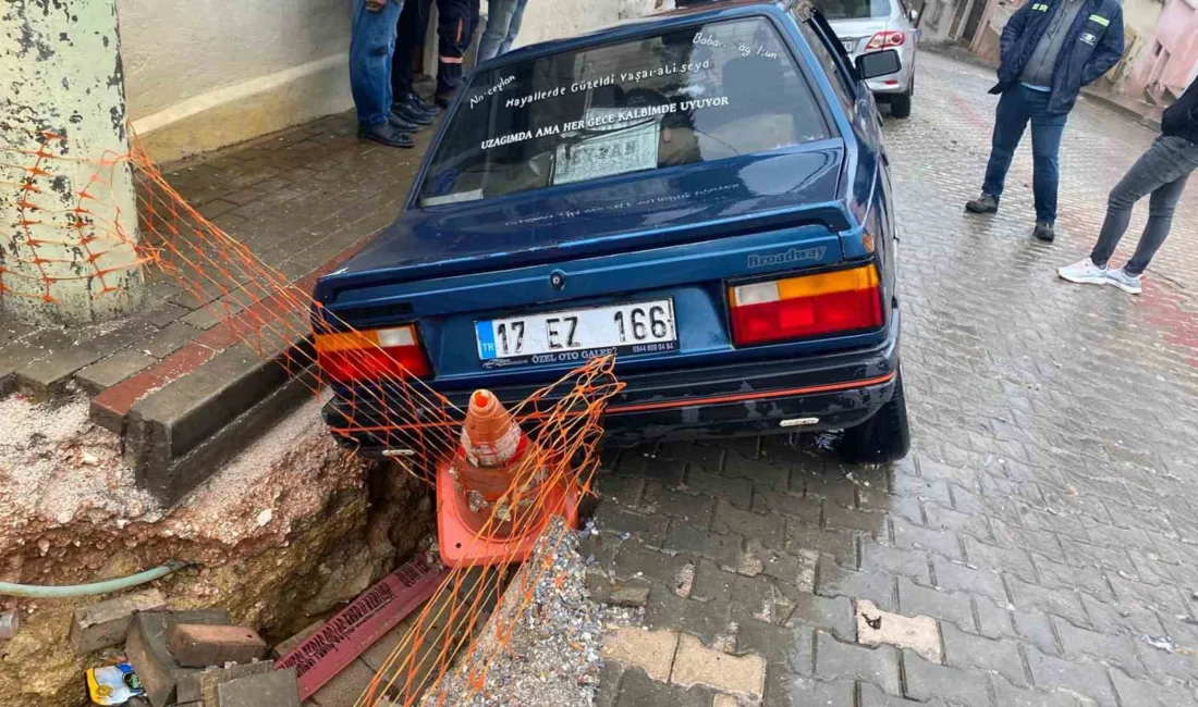 Çanakkale’nin Biga ilçesinde gece boyunca devam eden yağış nedeniyle altyapı