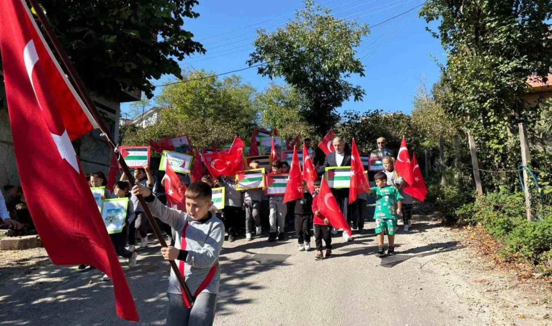 Ordu’nun Çatalpınar ilçesi Kıran Mahallesi İlkokulu öğrencileri, Filistin ve Gazze’de