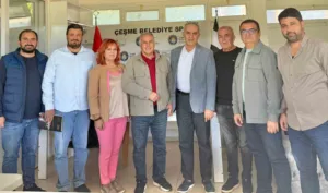 Çeşme Kent Konseyi Yönetim Kurulu, Çeşme Belediyespor Yönetim Kurulu’nu ziyaret