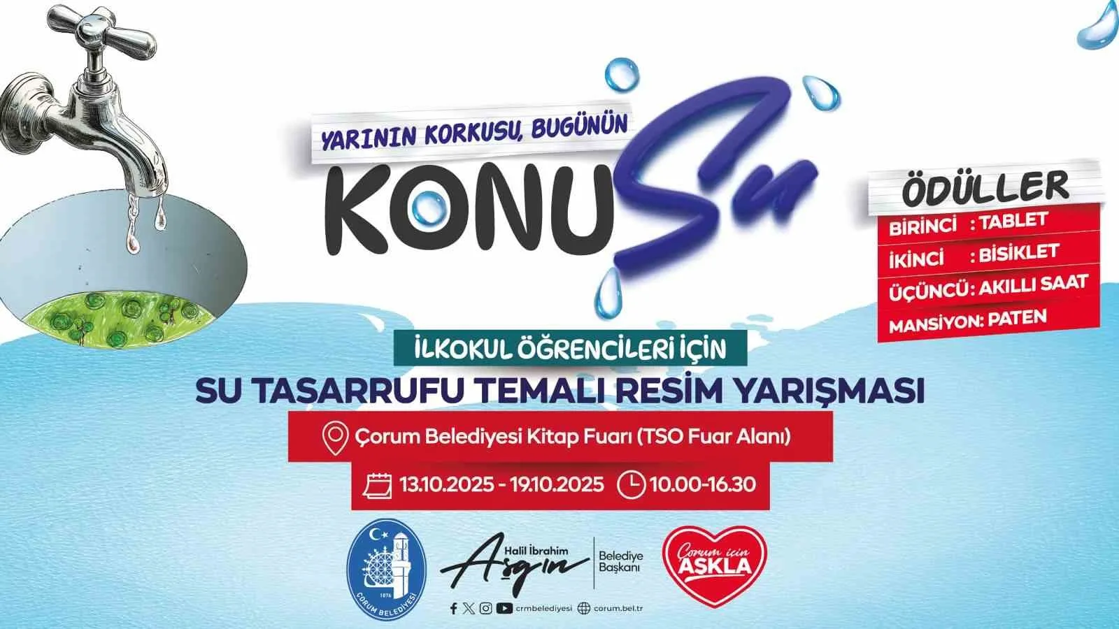 Çorum Belediyesi, çocuklarda çevre bilinci oluşturmak ve su kaynaklarının korunmasına