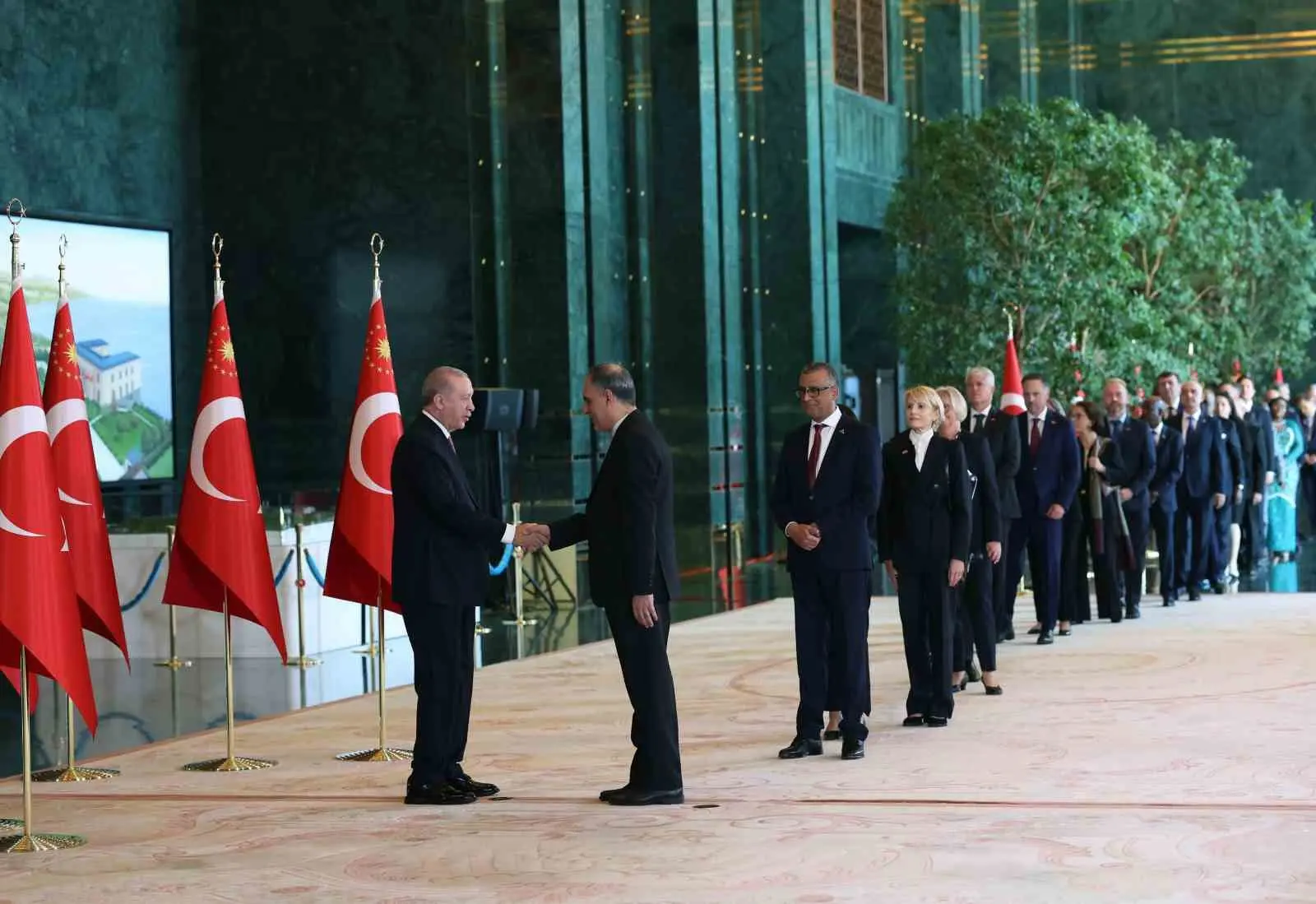 Cumhurbaşkanı Recep Tayyip Erdoğan, 29 Ekim Cumhuriyet Bayramı tebriklerini kabul