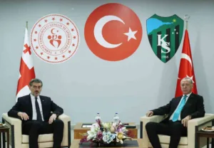Cumhurbaşkanı Recep Tayyip Erdoğan, Türkiye-Gürcistan karşılaşmasının ardından Gürcistan Cumhurbaşkanı Mikheil