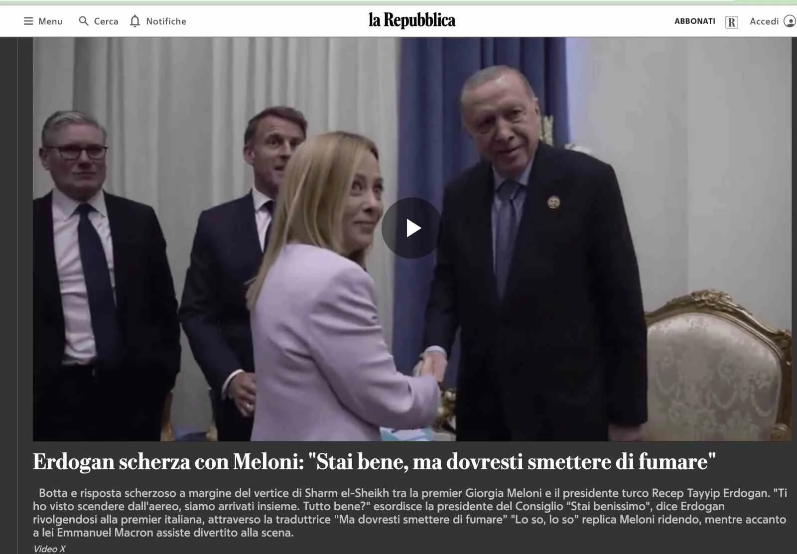 Cumhurbaşkanı Recep Tayyip Erdoğan’ın Mısır’da İtalya Başbakanı Giorgia Meloni ile