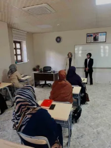 Ağrı’nın Patnos ilçesinde Kaymakam Burak Dertlioğlu’nun eşi Merve Kazez Dertlioğlu,