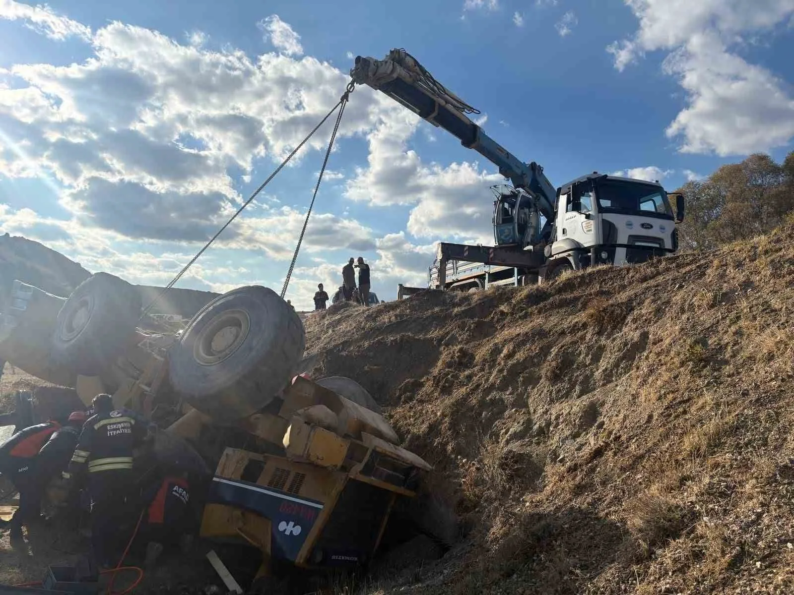 Eskişehir’in kırsal Gümele ile Karaalan mahalleleri arasında bulunan maden ocağında