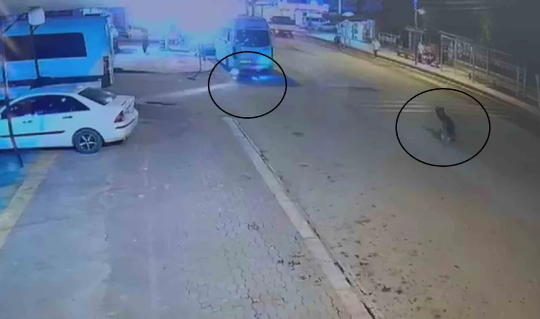 Hatay’da kontrolden çıkıp devrilen motosiklet sürüklenerek park halindeki minibüsün altına