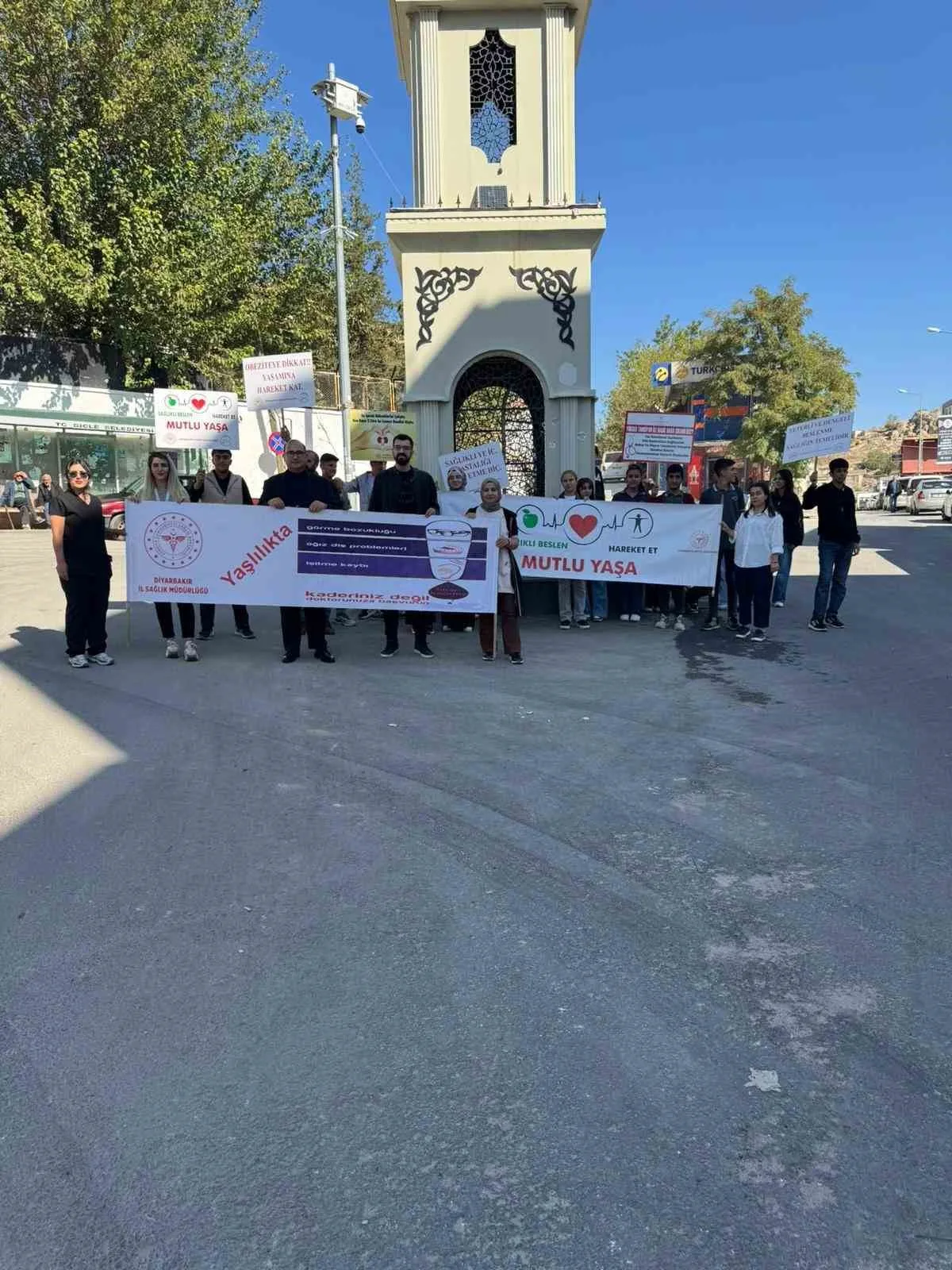 Diyarbakır’ın Dicle İlçe Sağlık Müdürlüğü personeli tarafından “Dünya Yaşlılar ve