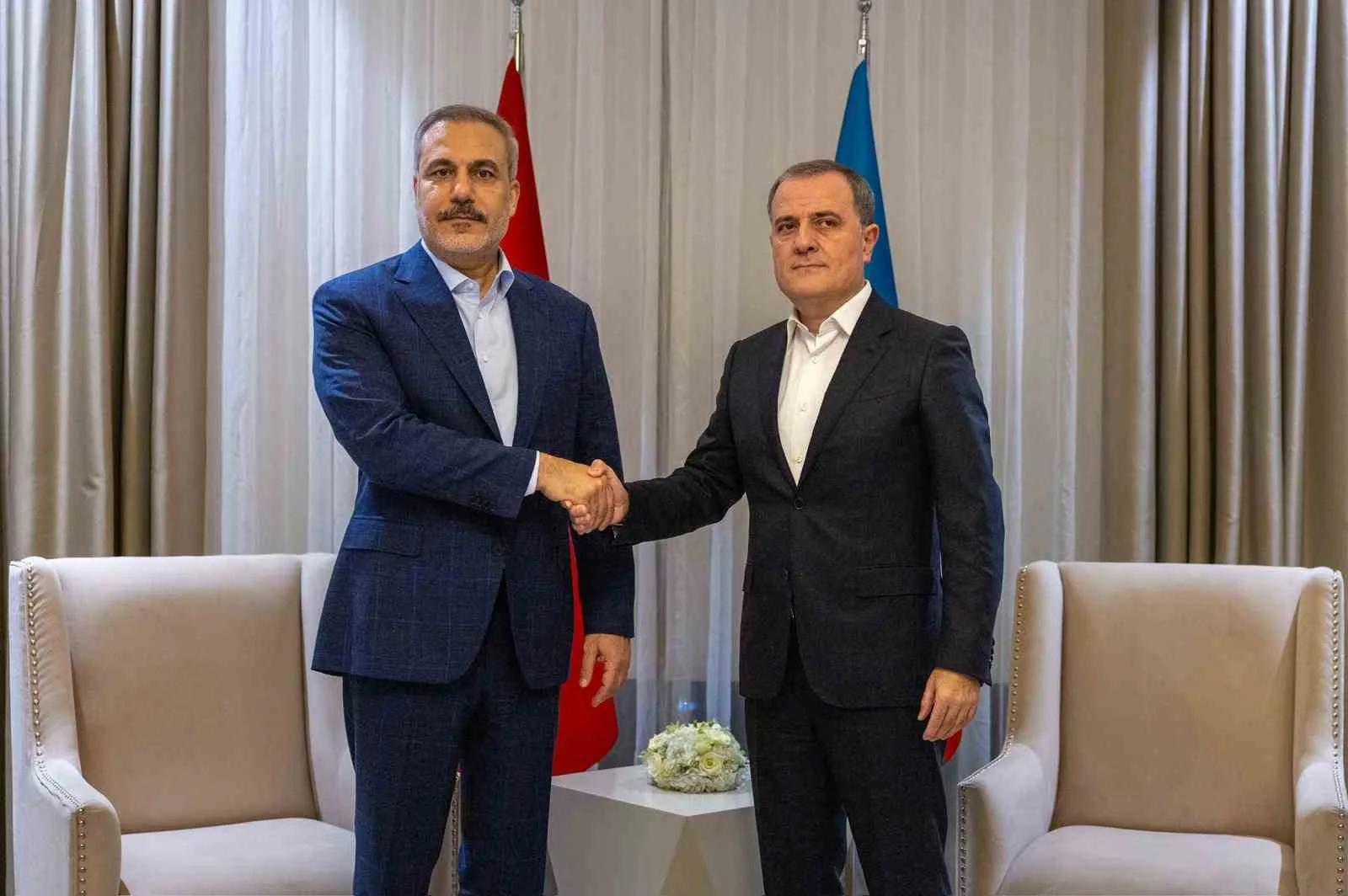 Dışişleri Bakanı Hakan Fidan, Azerbaycan Dışişleri Bakanı Ceyhun Bayramov ile