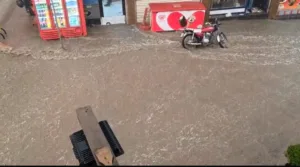 Diyarbakır’ın Çermik ve Ergani ilçesinde etkili olan sağanak yağış nedeniyle