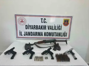 Diyarbakır’ın Çınar ilçesinde düzenlenen silah kaçakçılığı operasyonunda 5 ruhsatsız silah