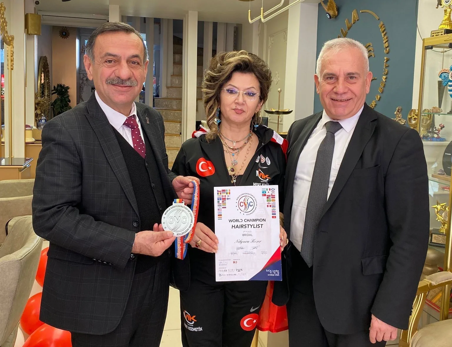 İngiltere’de düzenlenen Eurocup Bay Bayan Kuaförleri Dünya Kupasında ikinci olarak