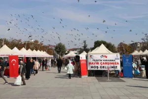 Sakarya’da Filistin halkına destek gayesiyle çeşitli el emeği ürünlerin ve